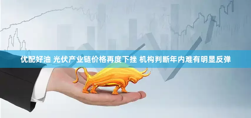 优配好油 光伏产业链价格再度下挫 机构判断年内难有明显反弹