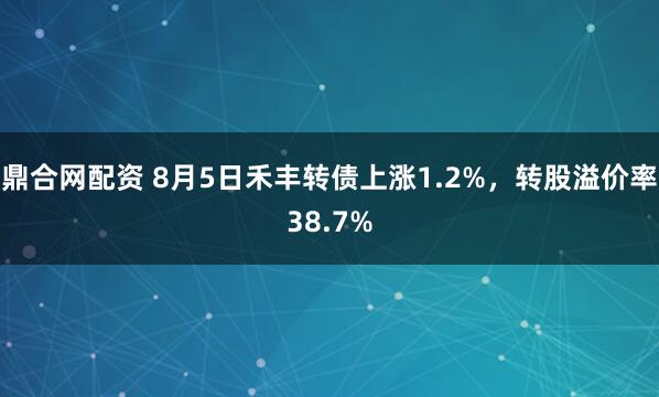 鼎合网配资 8月5日禾丰转债上涨1.2%，转股溢价率38.7%
