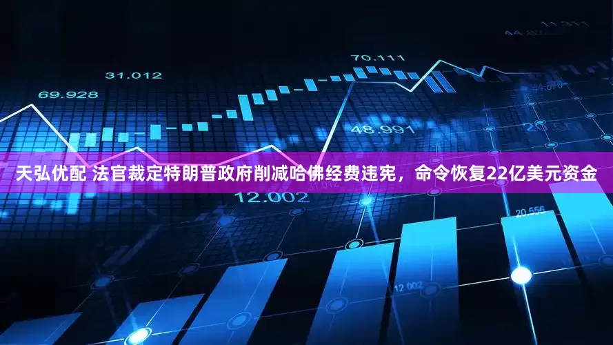 天弘优配 法官裁定特朗普政府削减哈佛经费违宪，命令恢复22亿美元资金